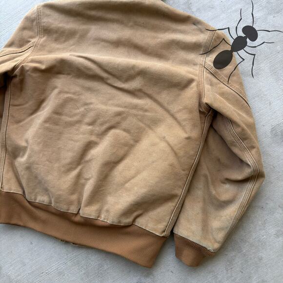 Carhartt WOMENS WJ130 BRN brown hooded work wear jacket - Picture 7 of 8